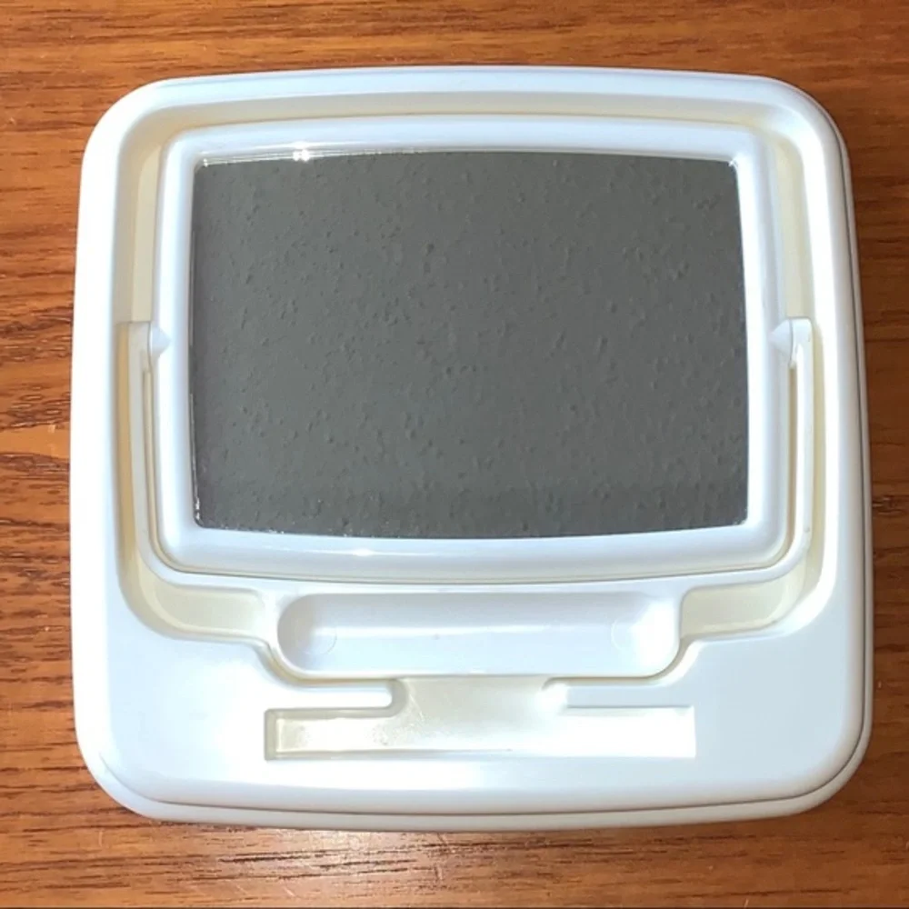 Mary Kay white tray/stand and compact mirror.